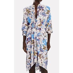 Isabel Marant Etoile Okleya Floral Print Midi Dress Size 34 (XS)